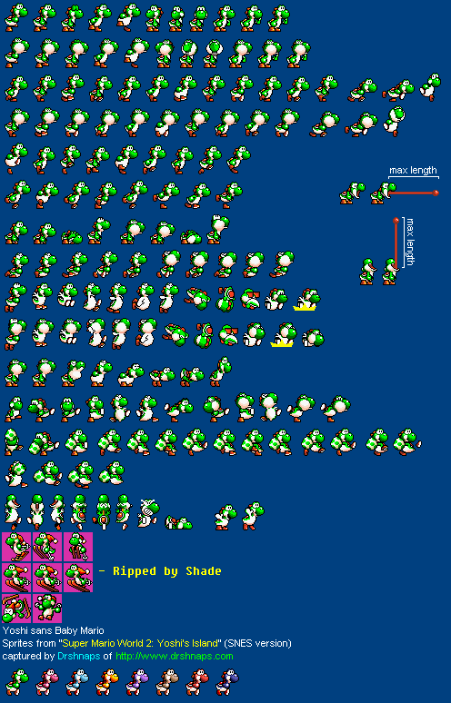 Featured image of post Yoshi Sprite Smw Yoshi has the same odd eye shading from the old sprites shown in the yoshi s island page only in blue instead of peach so either bps